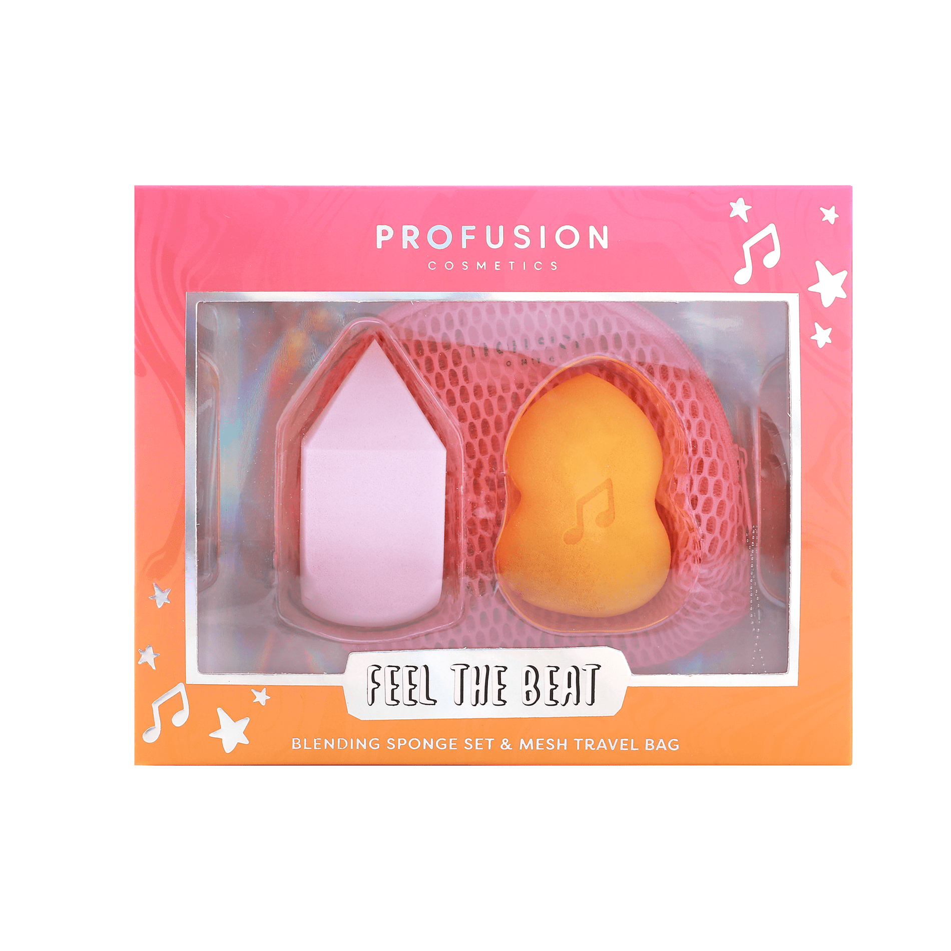 Profusion Cosmetic Festival Feel the Beat Blending Spong Set and Mesh