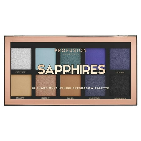 Profusion Cosmetics 10 Shade Eyeshadow Palette - Sapphire 3.5 Oz
