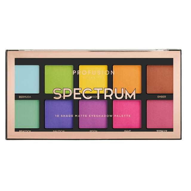 Profusion Cosmetics 10 Shade Eyeshadow Palette - Spectrum 3.5 oz