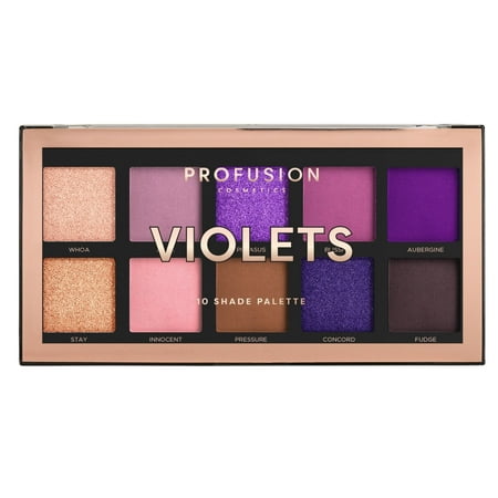 Profusion Cosmetics 10 Shade Eyeshadow Palette - Violets 3.5 oz
