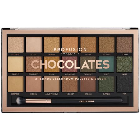 Profusion Cosmetics 21 Shade Eyeshadow Palette - Chocolate