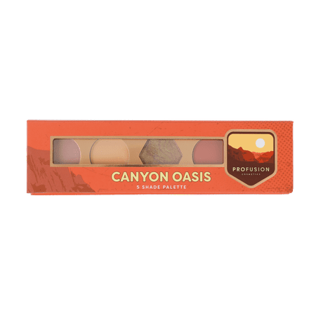 Profusion Cosmetics 5 Shade Eyeshadow Palette - Canyon Oasis
