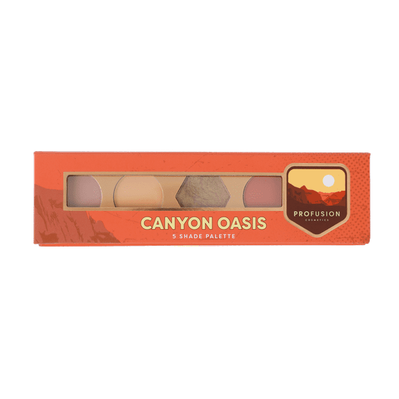 Profusion Cosmetics 5 Shade Eyeshadow Palette - Canyon Oasis