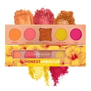 Profusion Cosmetics Blooming Hues 5 Shade Palette, Highly Pigmented Multi-Finish Eyeshadow with Matte & Shimmer Finish, Blendable Travel-Friendly Makeup Kit, Honest Hibiscus