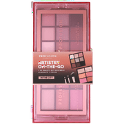 Profusion Cosmetics Artistry On The Go Makeup Kit, 9 Shade Eyeshadow & 6 Shade Face Palettes with Brushes and Primers, Travel-Friendly & Vegan Beauty Set, In The City