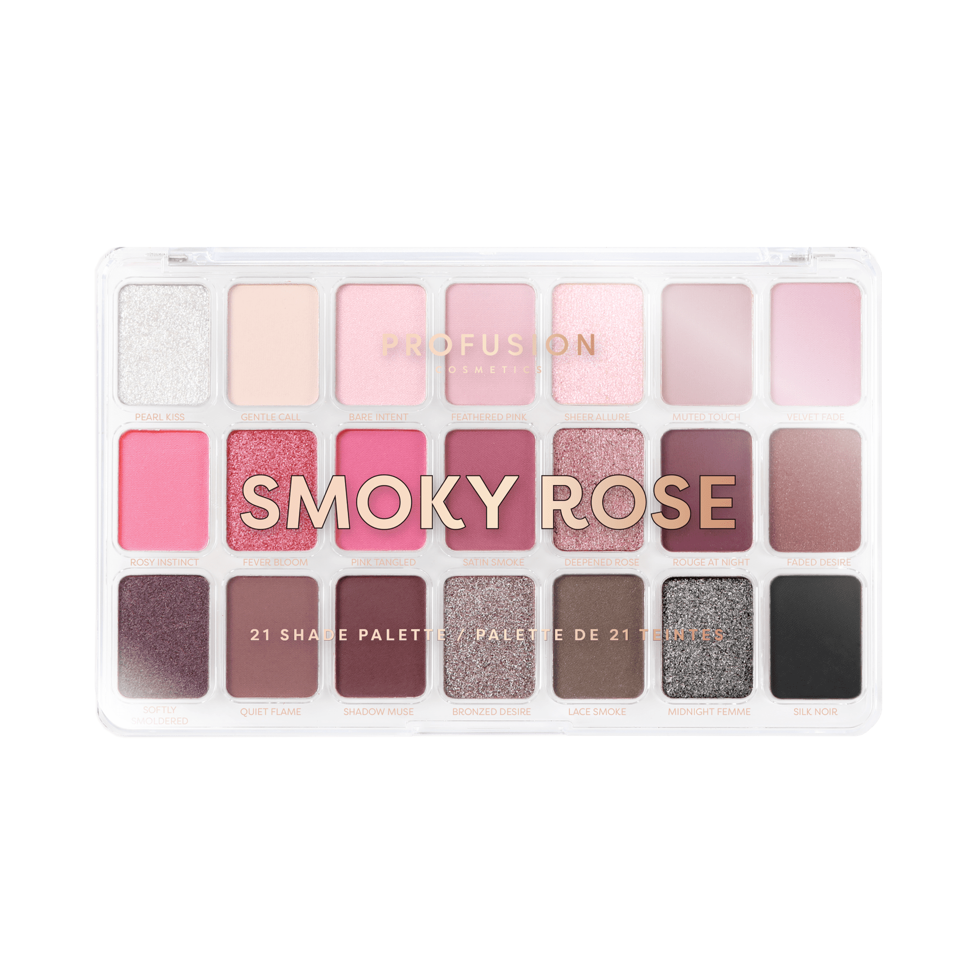Profusion Cosmetics Artistry 21 Shade Palette - Smoky Rose