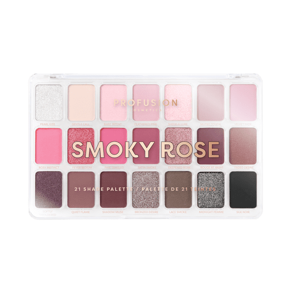 Profusion Cosmetics Artistry 21 Shade Palette - Smoky Rose