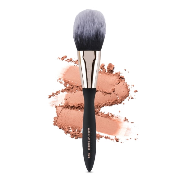 Profusion Cosmetics Artistry Series Large Flat Powder Brush, Synthetic Makeup Brush For Flawless Matte Finish, Smooth Coverage, Vegan & Cruelty-Free, Black