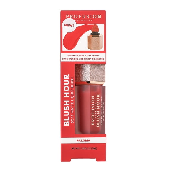 Profusion Cosmetics Blush Hour Liquid Blush, Soft Matte Finish with Long Wearing Buildable Pigment & Radiant Glow, Vegan & Cruelty-Free, Paloma, 0.2 fl oz