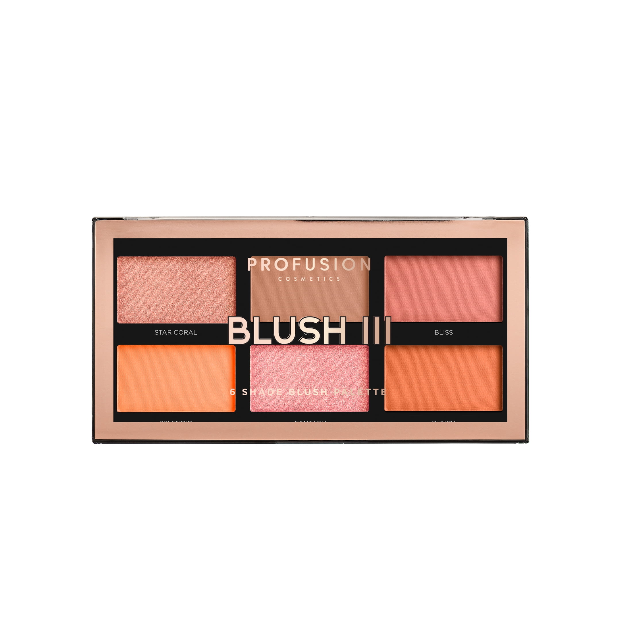 Profusion Cosmetics Blush III Palette, 6 Shades, 3.5 oz.