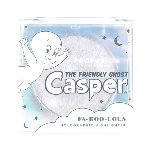 Profusion Cosmetics Casper the Friendly Ghost Holographic Highlighter, Long-Wearing Buildable Glow with Shimmer Finish, 5 g, Fa-Boo-Lous