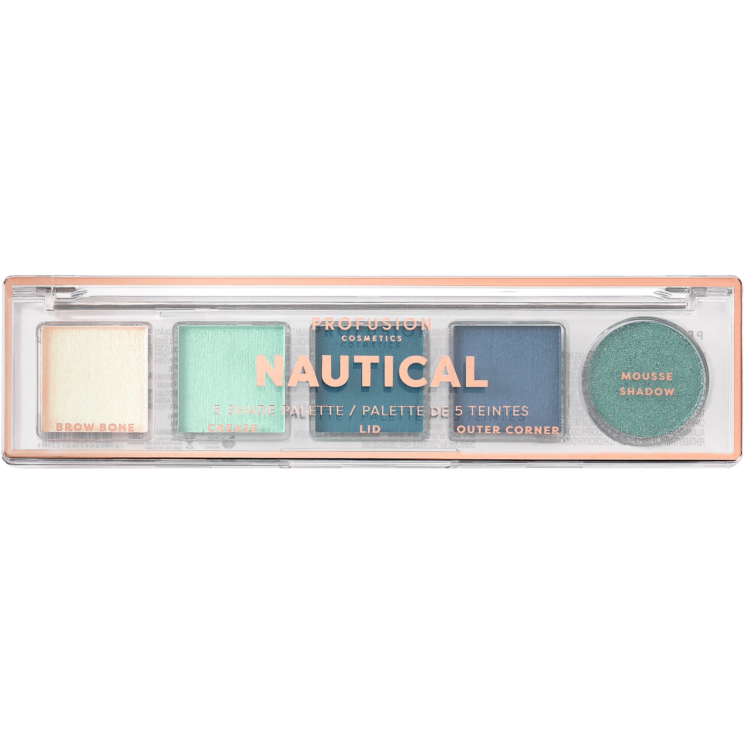 Profusion Cosmetics Cozy 5 Shade Eyeshadow Palette for Bold Smokey Eyes, Blue-Green