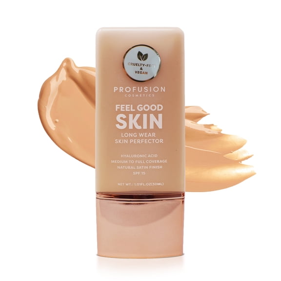 Profusion Cosmetics Lightweight Liquid Foundation for a Flawless and Elegant Radiance, Breathable Makeup that Improves Uneven Skin Tone, Vegan & Cruelty-Free, 30 mL, Light 1