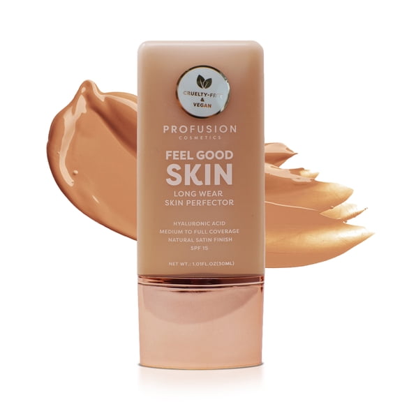 Profusion Cosmetics Lightweight Liquid Foundation for a Flawless and Elegant Radiance, Breathable Makeup that Improves Uneven Skin Tone, Vegan & Cruelty-Free, 30 mL, Medium 3