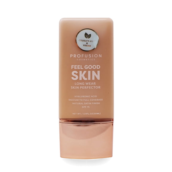 Profusion Cosmetics Lightweight Liquid Foundation for a Flawless and Elegant Radiance, Breathable Makeup that Improves Uneven Skin Tone, Vegan & Cruelty-Free, 30 mL, Medium 5