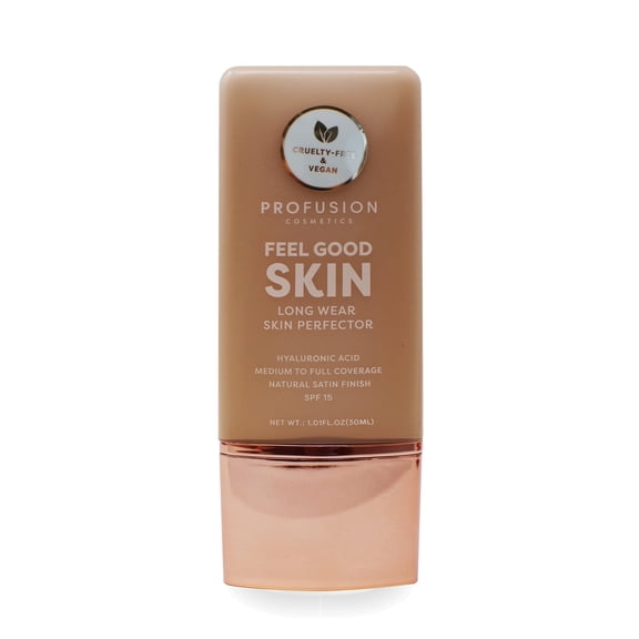 Profusion Cosmetics Lightweight Liquid Foundation for a Flawless and Elegant Radiance, Breathable Makeup that Improves Uneven Skin Tone, Vegan & Cruelty-Free, 30 mL, Tan 5