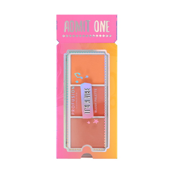 Profusion Cosmetics Festival It's A Vibe 3 Shade Blush Palette
