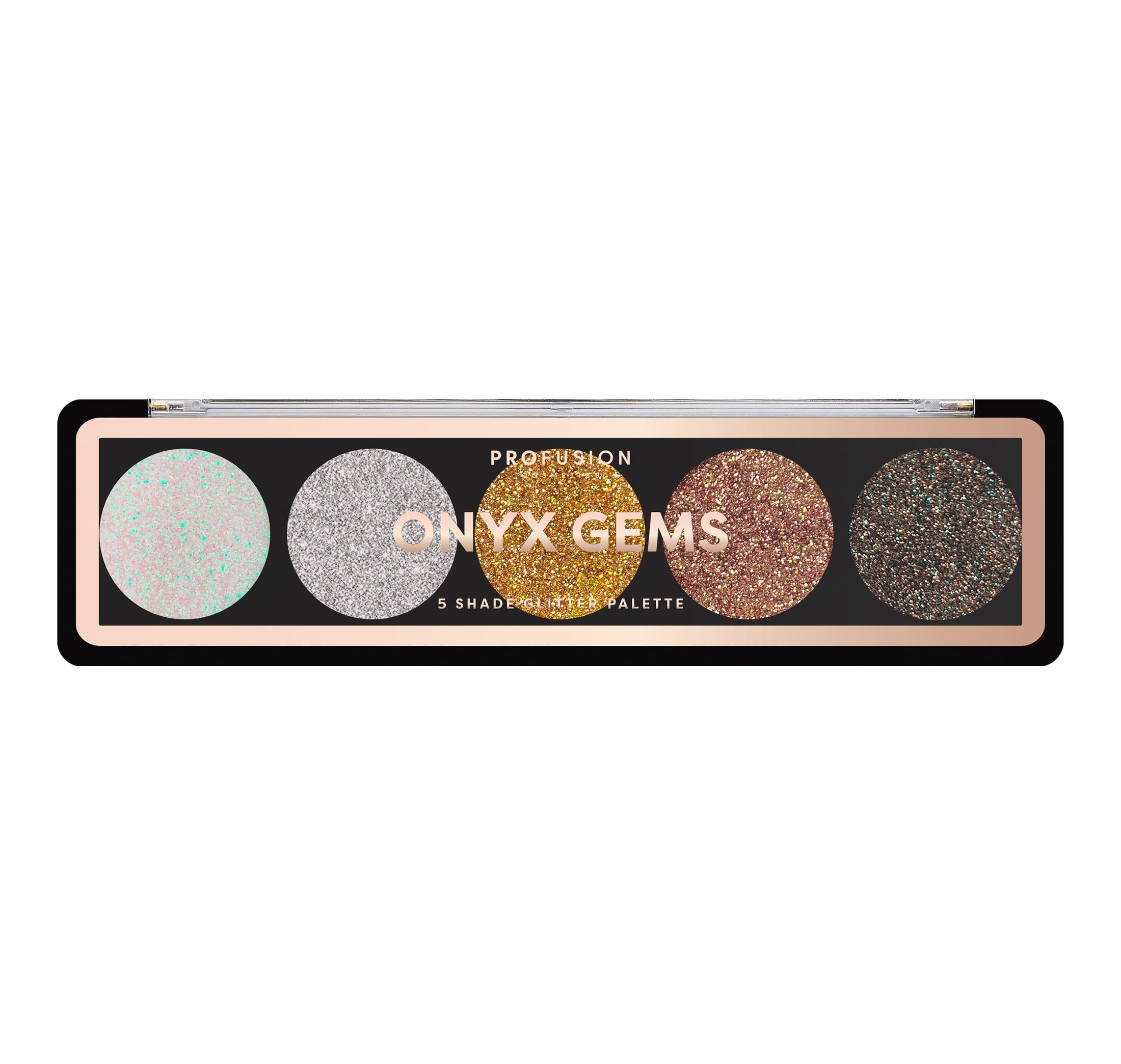 Profusion Cosmetics Glitter Palette, Onyx Gems, 2 oz