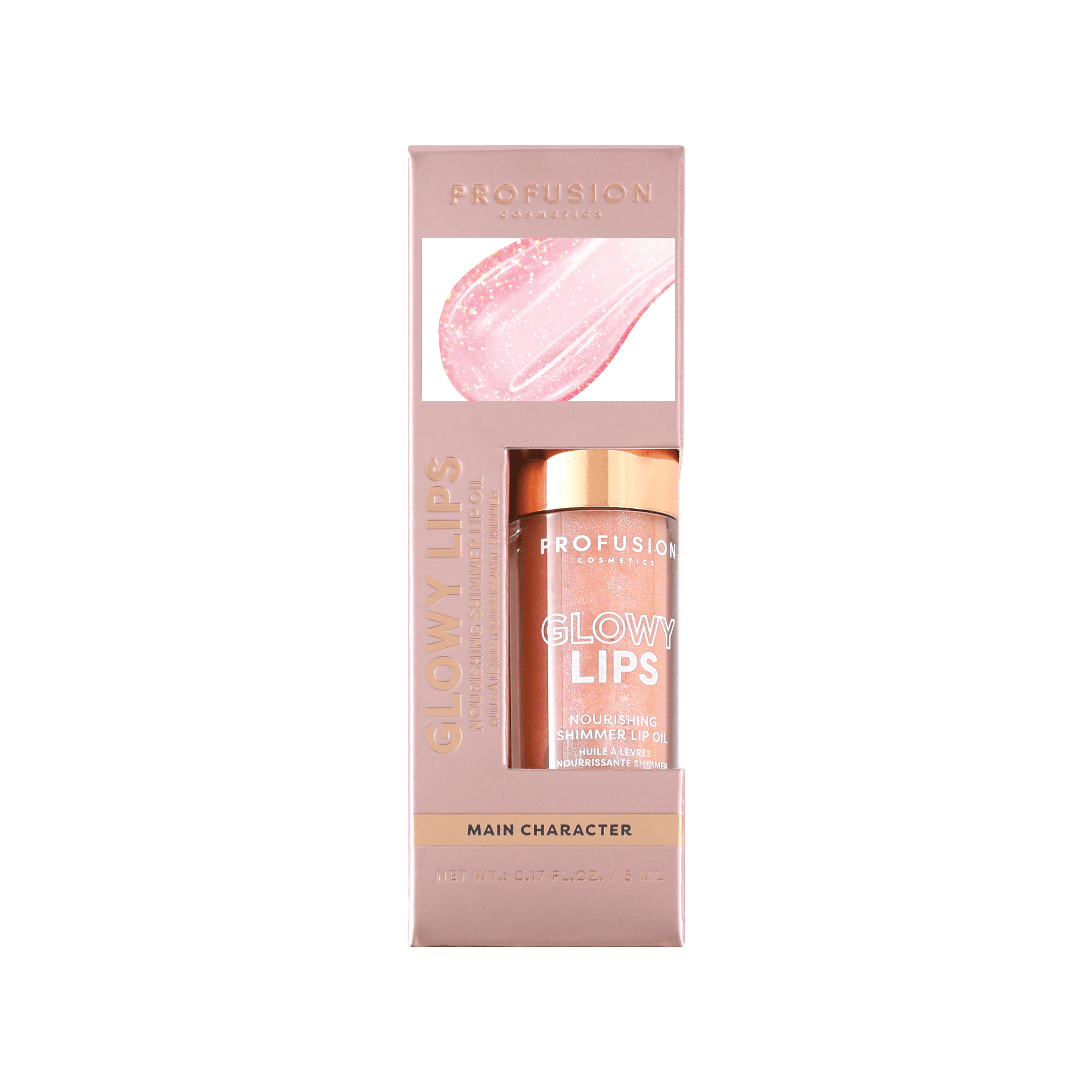 Profusion Cosmetics Glowy Lips Nourishing Shimmer Lip Oil - Main Character