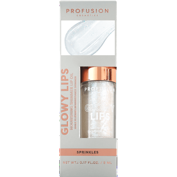 Profusion Cosmetics Nourishing Shimmer Lip Oil Glowy Lips- Sprinkles