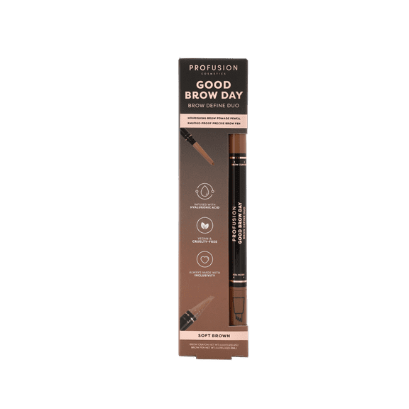 Profusion Cosmetics Good Brow Day - Brow Define Duo - Soft Brown