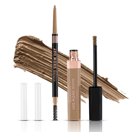 Profusion Cosmetics Good Brow Day 2pc Kit, Ultra-Fine Brow Pencil & Waterproof Tinted Brow Gel for Smudge-Proof Long-Wear & Natural-Looking Eyebrows, Blonde