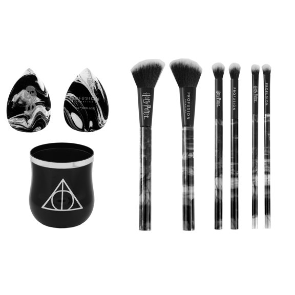 Profusion Cosmetics Harry Potter Deathly Hallows Blend Makeup Brush & Sponge Set - 5 pc