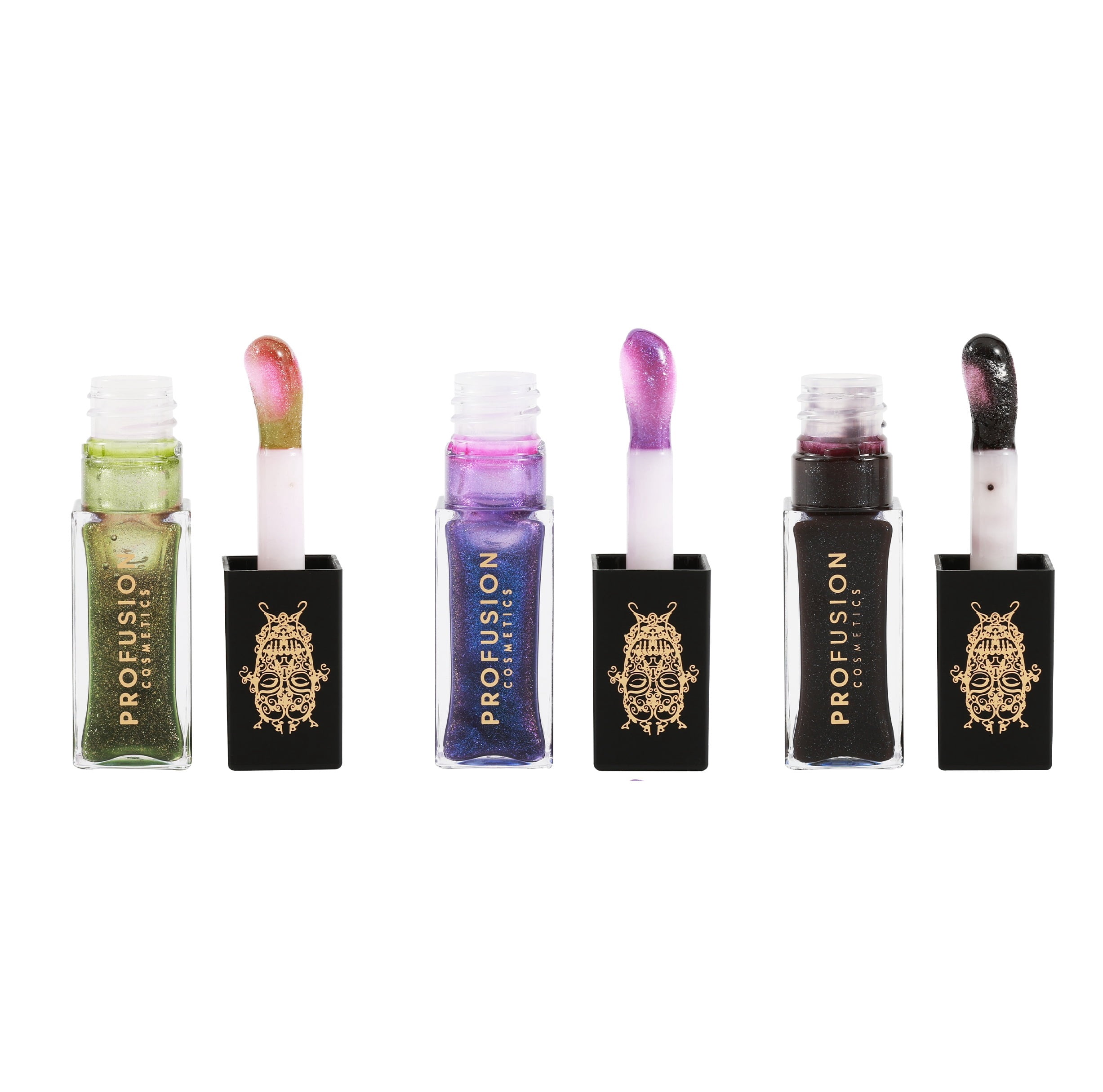 Profusion Cosmetics Harry Potter Death Eater Bite Color Changing Shimmer Lip Oil 3 pc Set