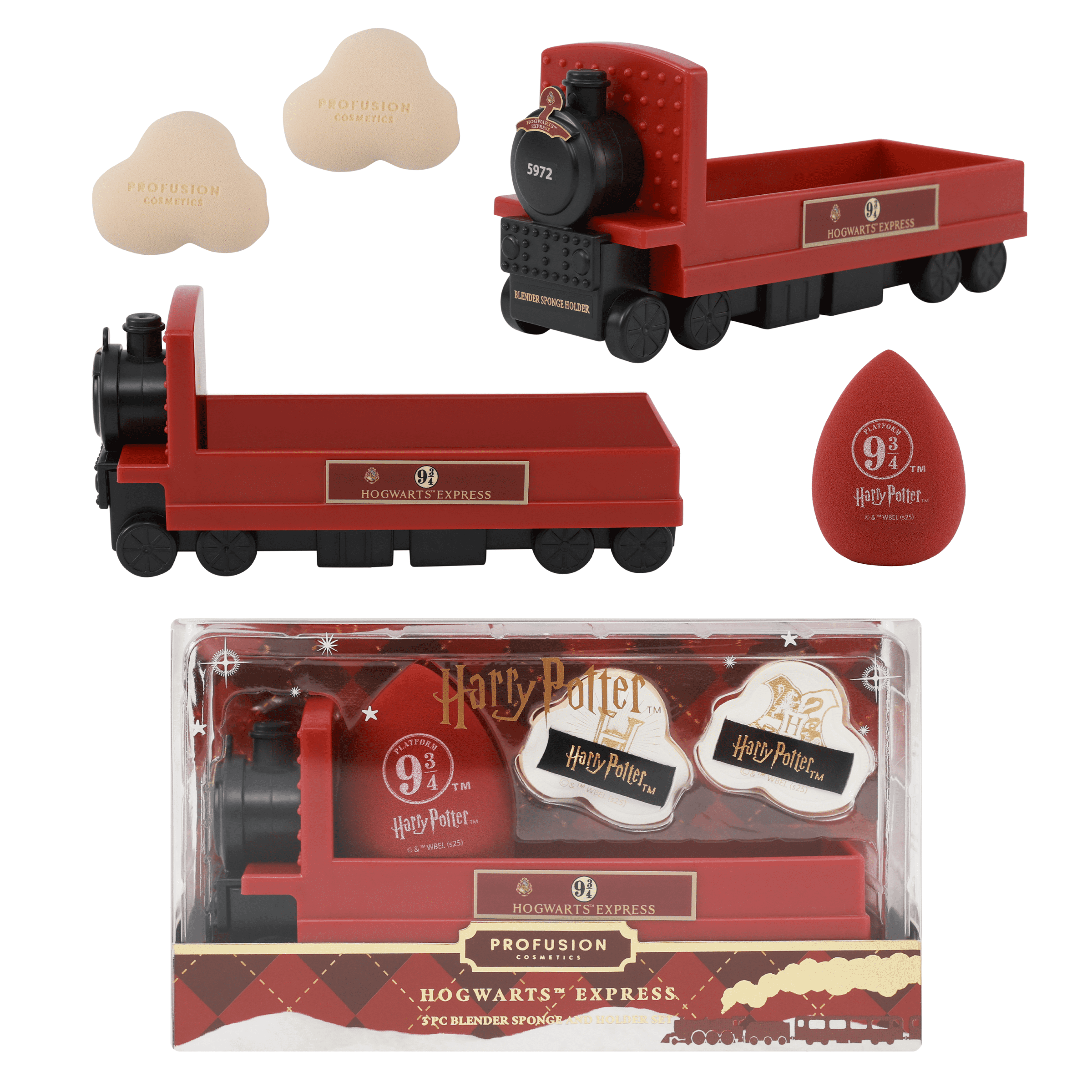 Profusion Cosmetics Harry Potter Holiday - Hogwarts Express Sponge Set