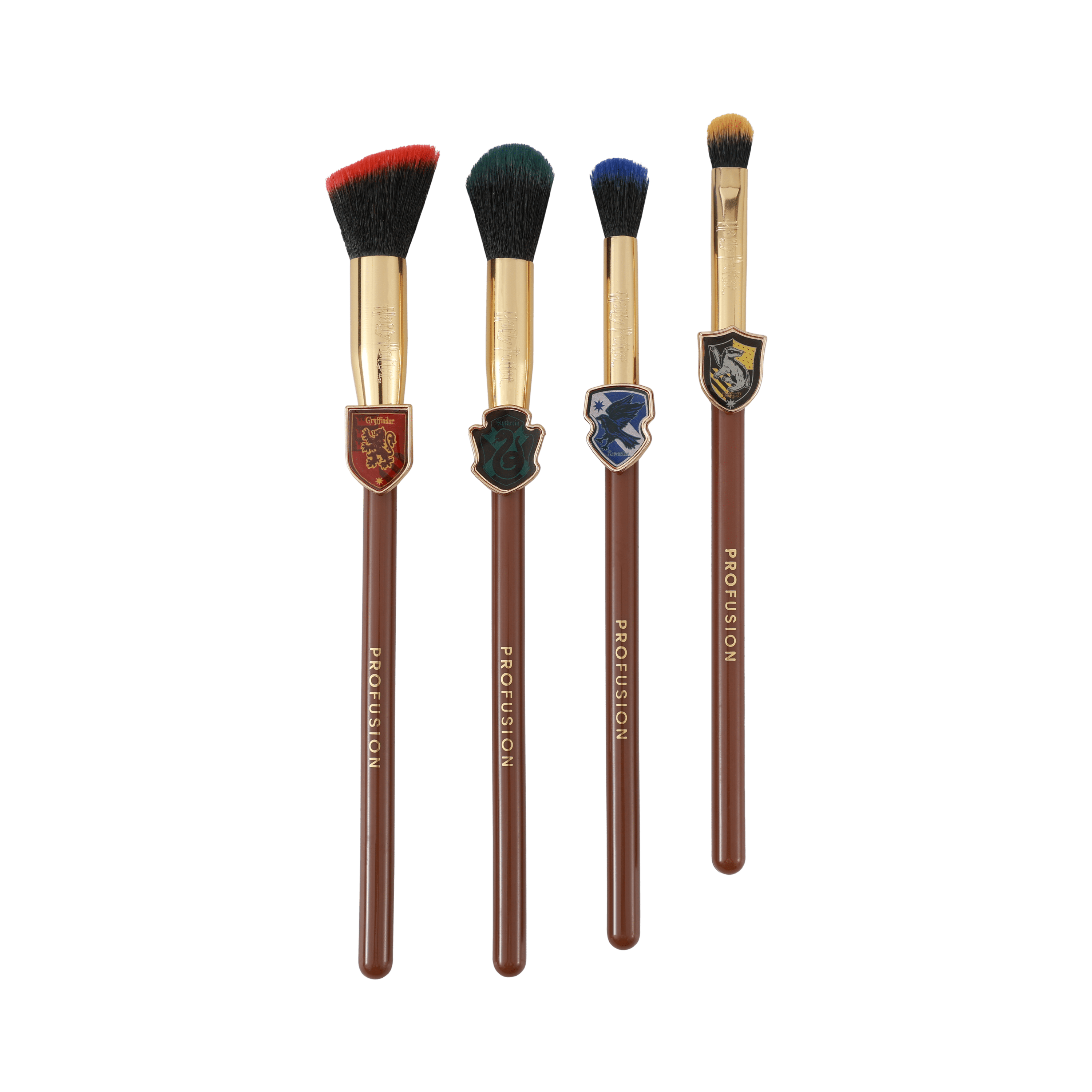 Profusion Cosmetics Harry Potter Holiday House Champions 4 PC Face & Eye Brush Set