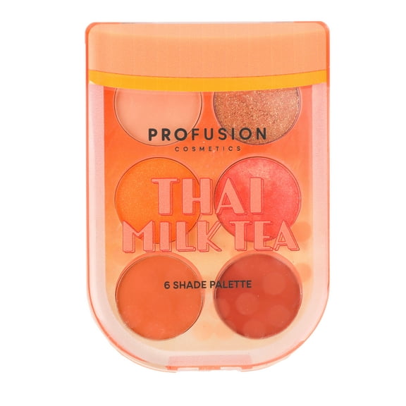 Profusion Cosmetics I Heart Boba 6 Shade Palette - Thai Milk Tea 0.2 oz