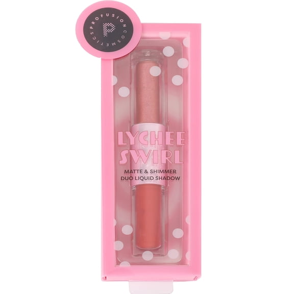 Profusion Cosmetics I Heart Boba Swirl Liquid Eyeshadow Duos - Lychee Swirl 0.63 oz