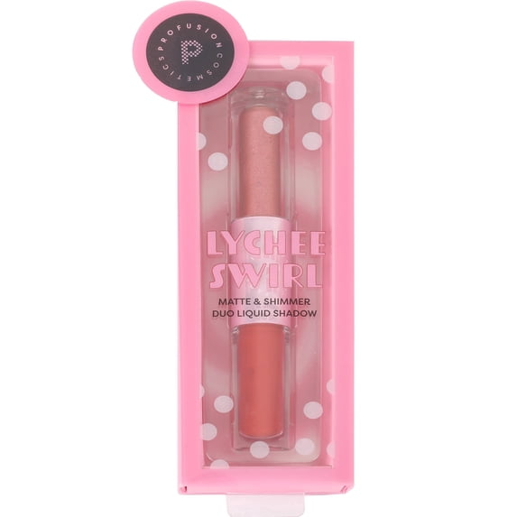Profusion Cosmetics Sweet Swirl Eyeshadow Duo, Lightweight Dual-Ended Liquid Shadow with Matte & Shimmer Finish for Buildable Long-Wearing Eye Makeup, Lychee
