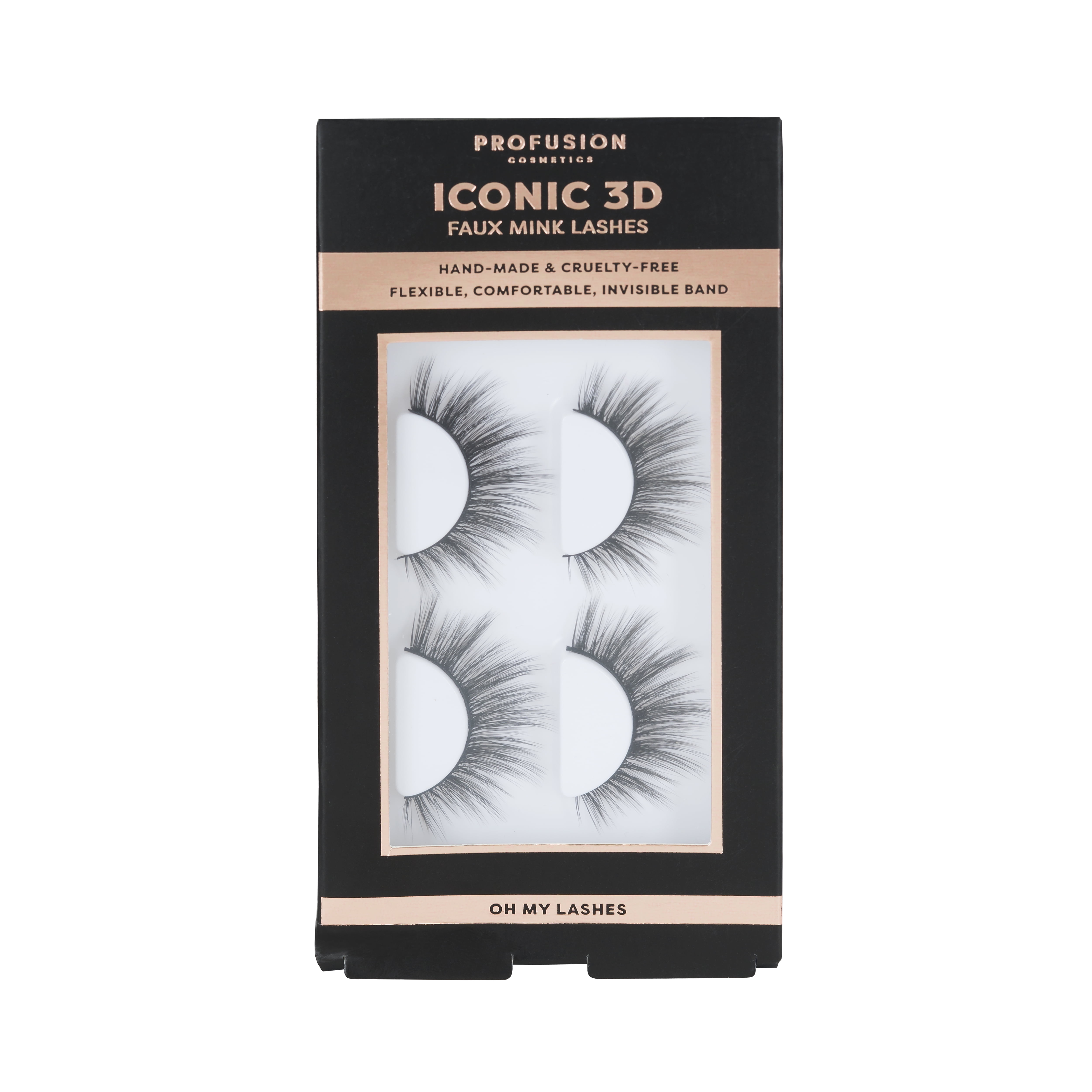 Profusion Cosmetics Iconic 3D Faux Mink Oh My Lashes, 0.7 oz