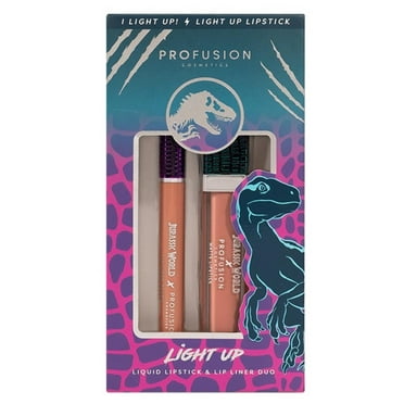Profusion Cosmetics Jurassic World Light Up Liquid Lipstick & Lip Liner Duo - I'm Trainable 1.4 oz