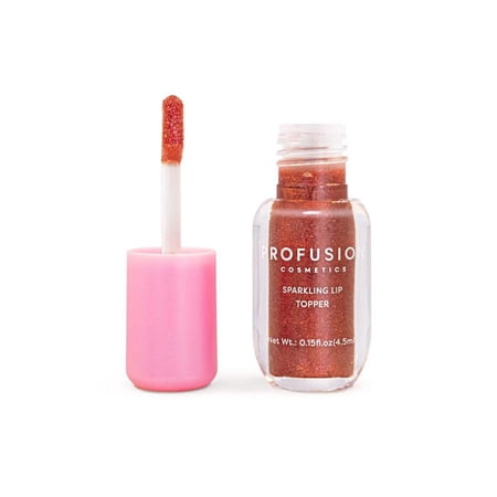 Profusion Cosmetics Lip Syrup, Sparkling Lip Topper With Non Sticky Long-Wearing Formula for Buildable Glossy Color & Plumping Shine, 0.15 fl oz, Maple