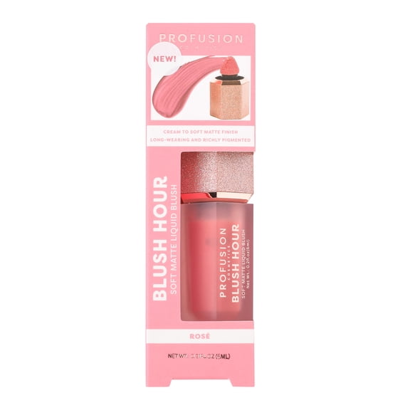 Profusion Cosmetics Liquid Blush Hour, Cream to Soft Matte Finish, Long-Wearing and Richly Pigmented, Blush Rose