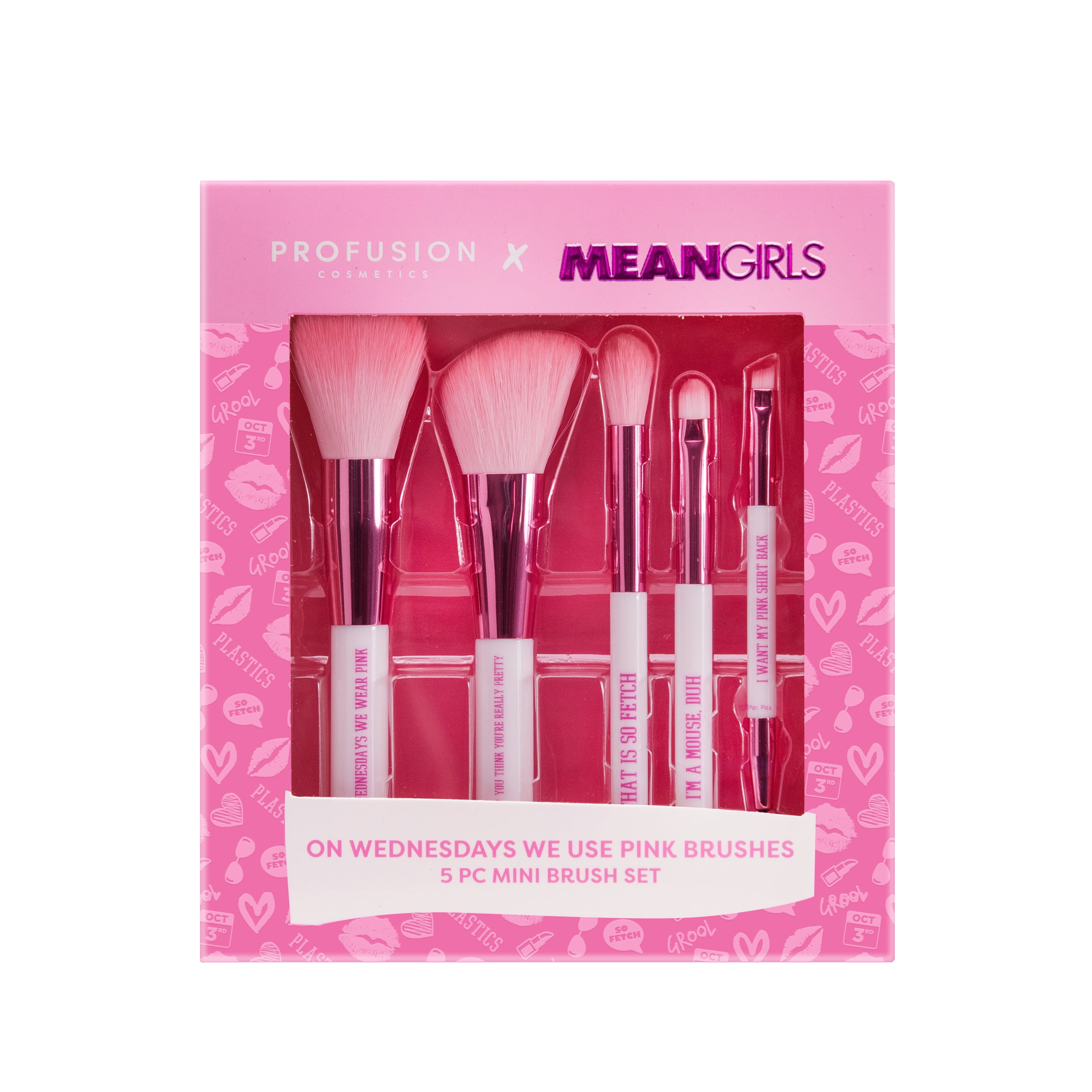 13 Piece Pink Brush Set - Trixie Cosmetics