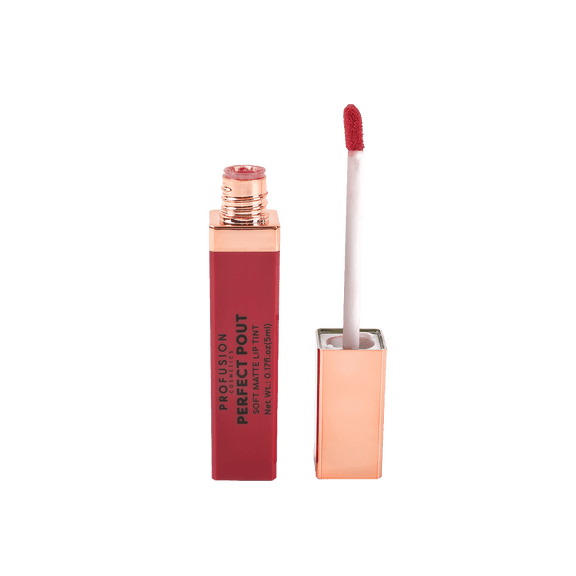 Profusion Cosmetics Perfect Pout Soft Matte Lip Tint, Long-Wearing Velvety Liquid Lip Color with Shea Butter & Vitamin E, Smudge-Proof & Cruelty-Free, 0.17 fl oz, Humble