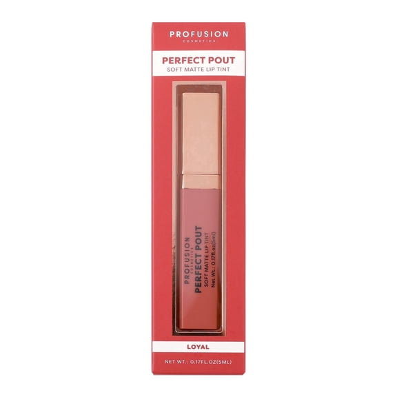 Profusion Cosmetics Perfect Pout Soft Matte Lip Tint, Long-Wearing Velvety Liquid Lip Color with Shea Butter & Vitamin E, Smudge-Proof & Cruelty-Free, 0.17 fl oz, Loyal