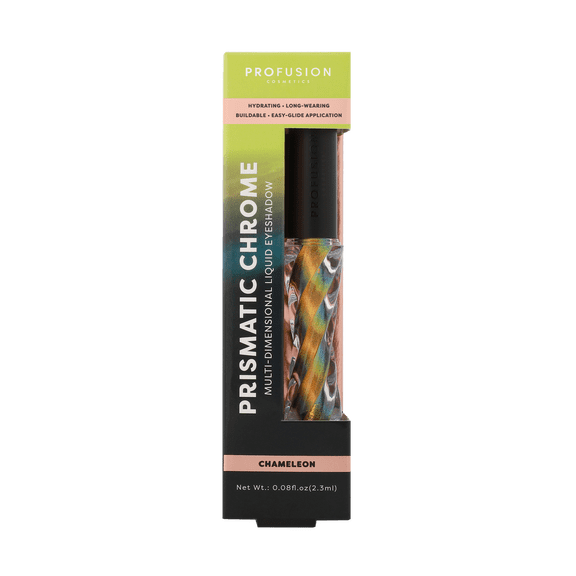 Profusion Cosmetics Prismatic Chrome Multi-Dimensional Liquid Eyeshadow, Hydrating, Long-Wearing for Vibrant Eye Looks, Chameleon