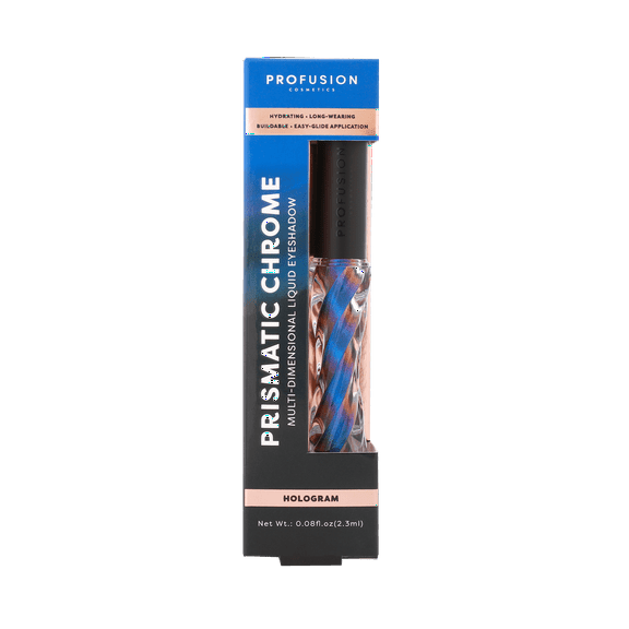 Profusion Cosmetics Prismatic Chrome Multi-Dimensional Liquid Eyeshadow, Hydrating, Long-Wearing for Vibrant Eye Looks, Hologram