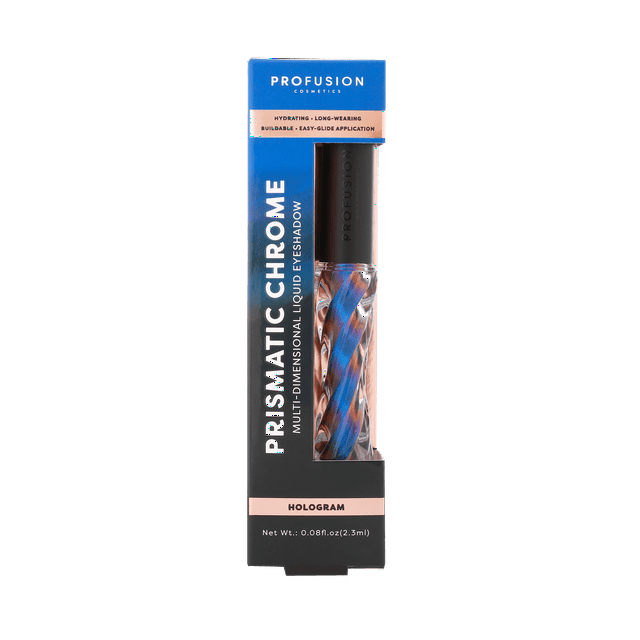 Profusion Cosmetics Prismatic Chrome Multi-Dimensional Liquid Eyeshadow, Hydrating, Long-Wearing for Vibrant Eye Looks, Hologram