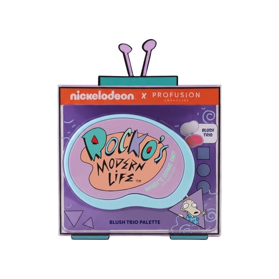 Profusion Cosmetics Rocko's Modern Life What's Going On Blush Trio Cream, Matte, Shimmer Finishes
