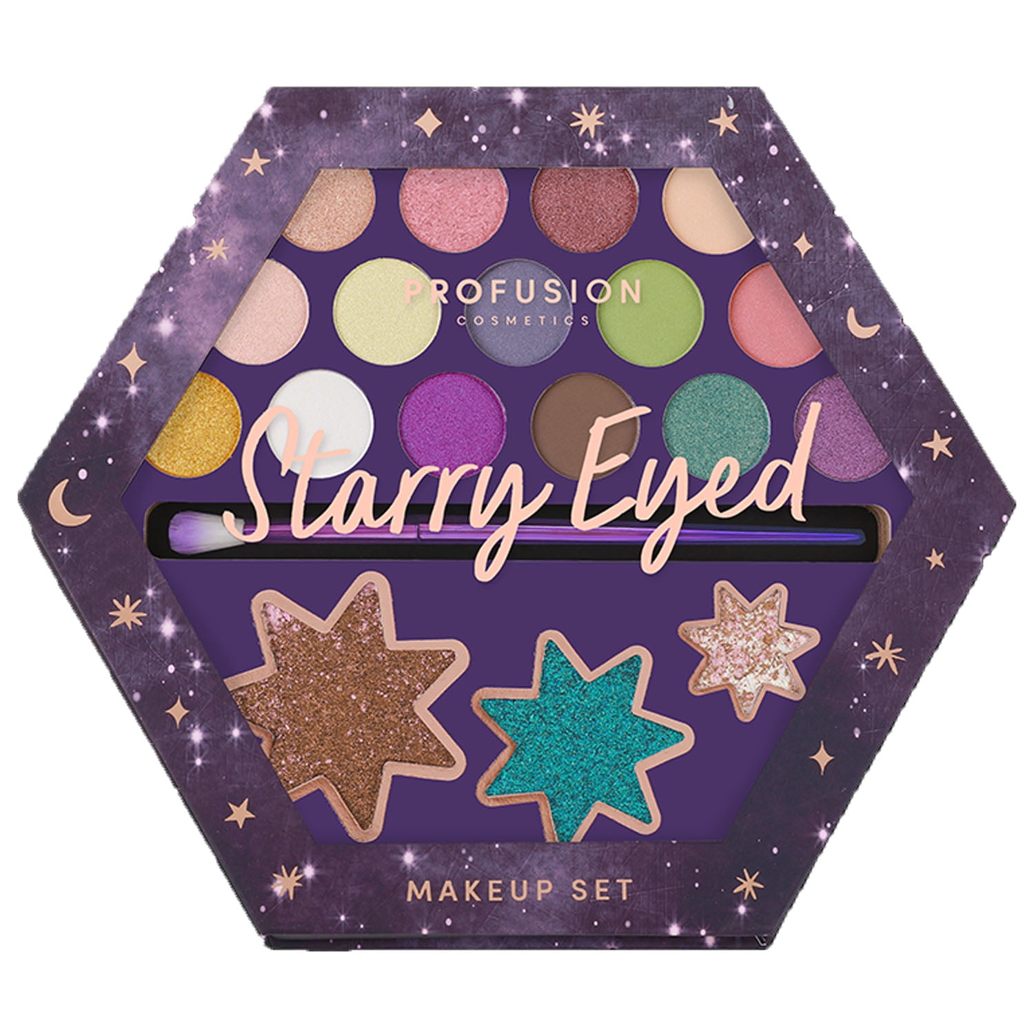 Profusion Cosmetics Starry Eyes 18-shade Rare Beauty, Natural-Looking
