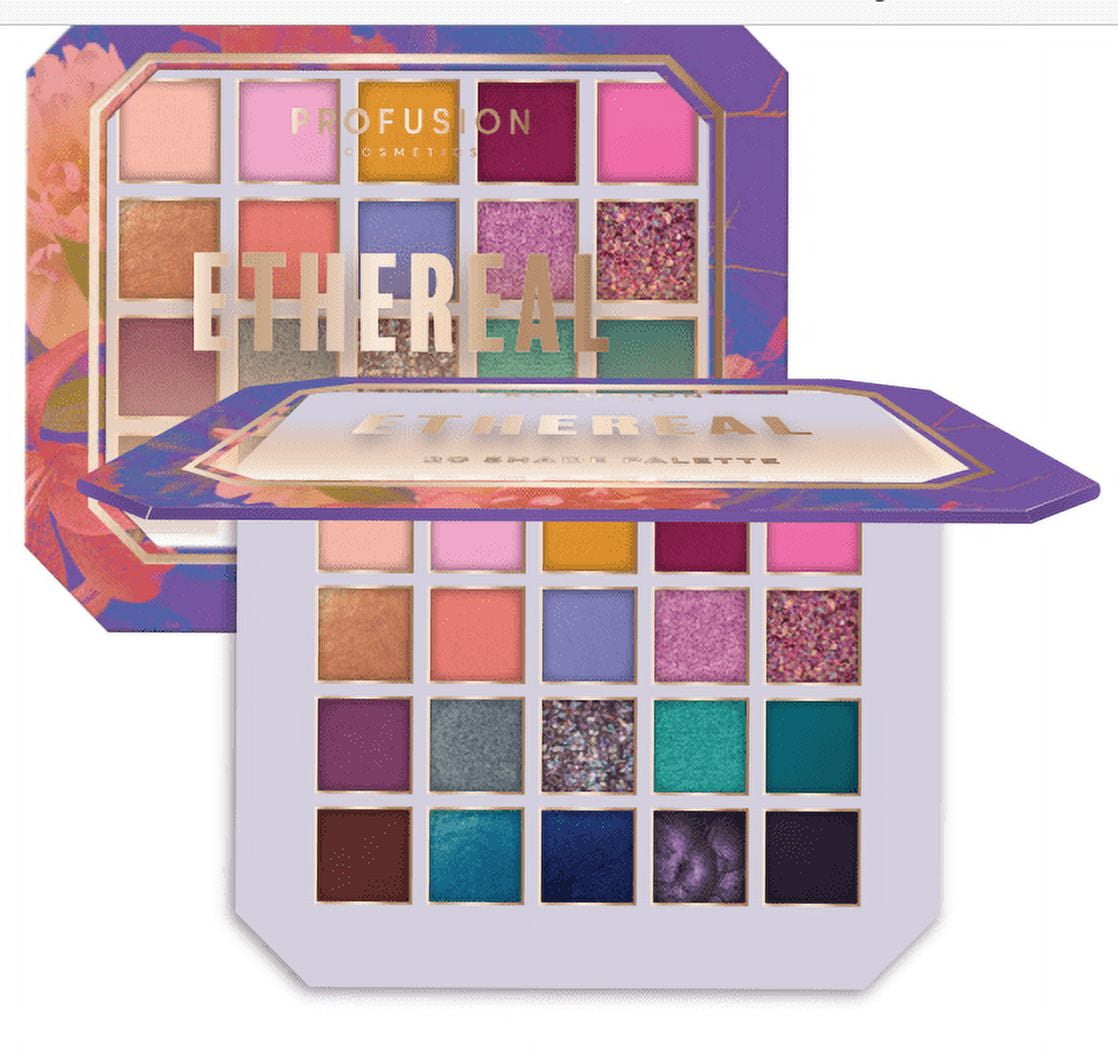 Profusion Cosmetics Superbloom 20-Shade Palette, Long-Wearing Richly Pigmented Multi Finish Eyeshadow with Buildable Formula for Creative Eye Makeup, 0.7 oz, Harvest