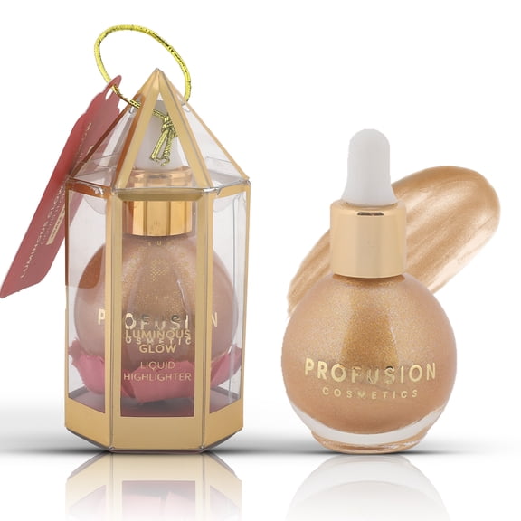 Profusion Cosmetics Superbloom Luminous Glow Rollerball Highlighter, Sun-Kissed, Shimmering Glow, Buildable Face Highlight, Sunglow