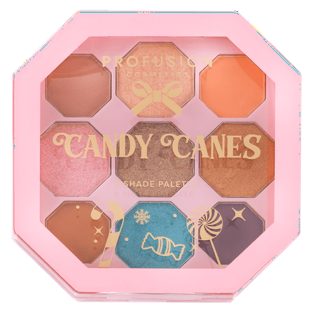 Profusion Cosmetics Sweet Holiday 9 Shade Eyeshadow Palettes -Candy Cane
