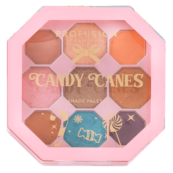 Profusion Cosmetics Sweet Holiday 9 Shade Eyeshadow Palettes -Candy Cane