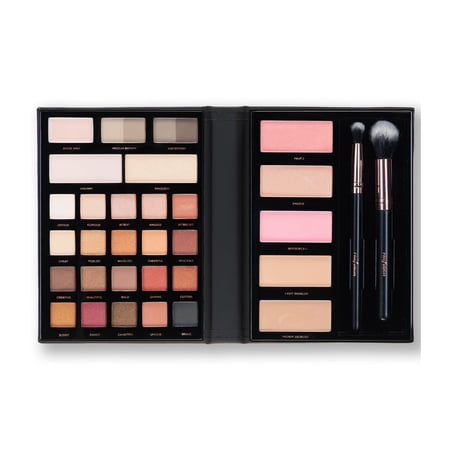 Profusion Cosmetics Trendsetter 32 PC Pro Face and Eye Kit with 20 Eyeshadows, Brow Powders & Wax, Highlighters, Blushes, Bronzers and Pro Brushes, Smooth Blendable Formula for Long-Lasting Wear